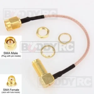 10CM SMA Male to 90 Degree SMA Female Cable