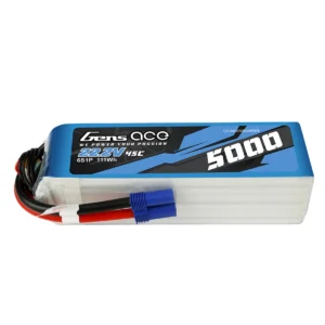 Gens ace 5000mAh 6S1P 22.2V 45C Lipo Battery Pack EC5 plug