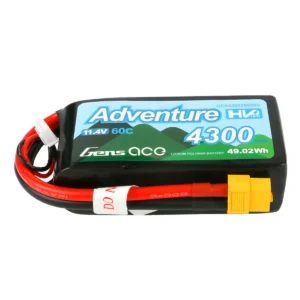 Gens Ace Adventure High Voltage 4300mAh 3S1P 11.4V 50C Lipo Battery with XT60 Plug