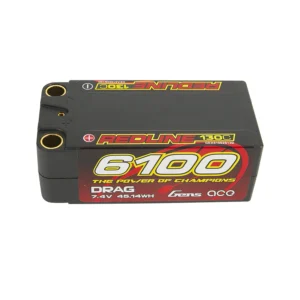 Gens Ace Redline Series 6100mAh 7.4V 130C 2S2P HardCase Shorty Lipo Battery
