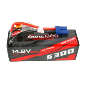 Gens Ace 5300mAh 14.8V 60C 4S1P HardCase Lipo Battery14# With EC5 Plug