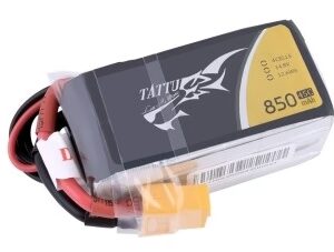 Tattu 850mAh 14.8V 45C 4S1P Lipo Battery Pack with XT60 plug