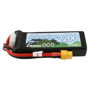 Gens Ace Adventure 2200mAh 3S1P 11.1V 50C Lipo Battery with XT60 Plug for RC Crawler