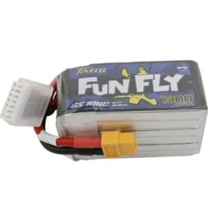 Tattu FunFly 1300mAh 100C 22.2V 6S1P lipo battery pack with XT60 Plug