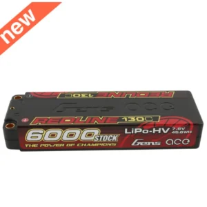 Gens ace Redline Series 6000mAh 7.6V 130C 2S2P HardCase HV Lipo Battery