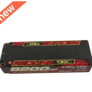 Gens ace Redline Series 8200mAh 7.6V 130C 2S1P HardCase HV Lipo Battery