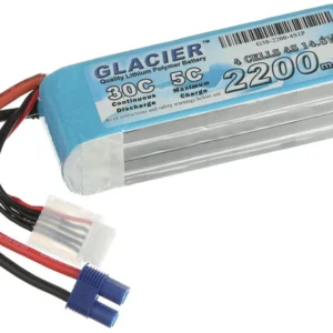 Glacier 30C 2200mAh 4S 14.8V LiPo Battery with EC3 Connector