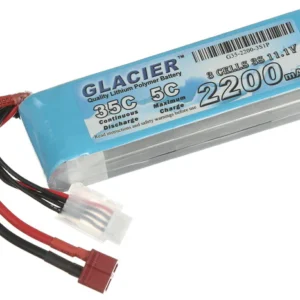 Glacier 35C 2200mAh 3S 11.1V LiPo Battery with T Plug